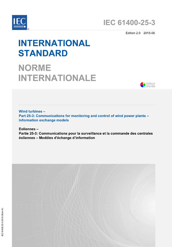 Cover IEC 61400-25-3:2015